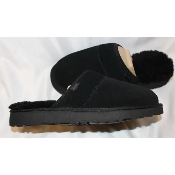 UGG Men's Slip-On Black Leisure Suede Scuffs Slippers SZ 11 NEW - Picture 2 of 6